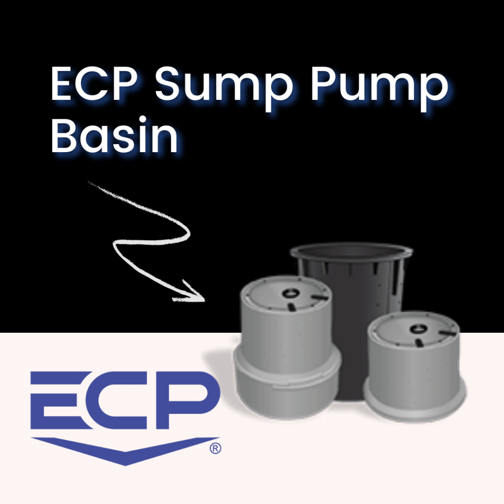 The ECP Sump Pump Basin is one of the waterproofing products by ECP that can help keep you basement dry. 